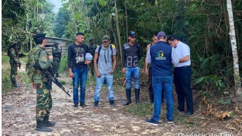 Hombres liberados en Tibú.