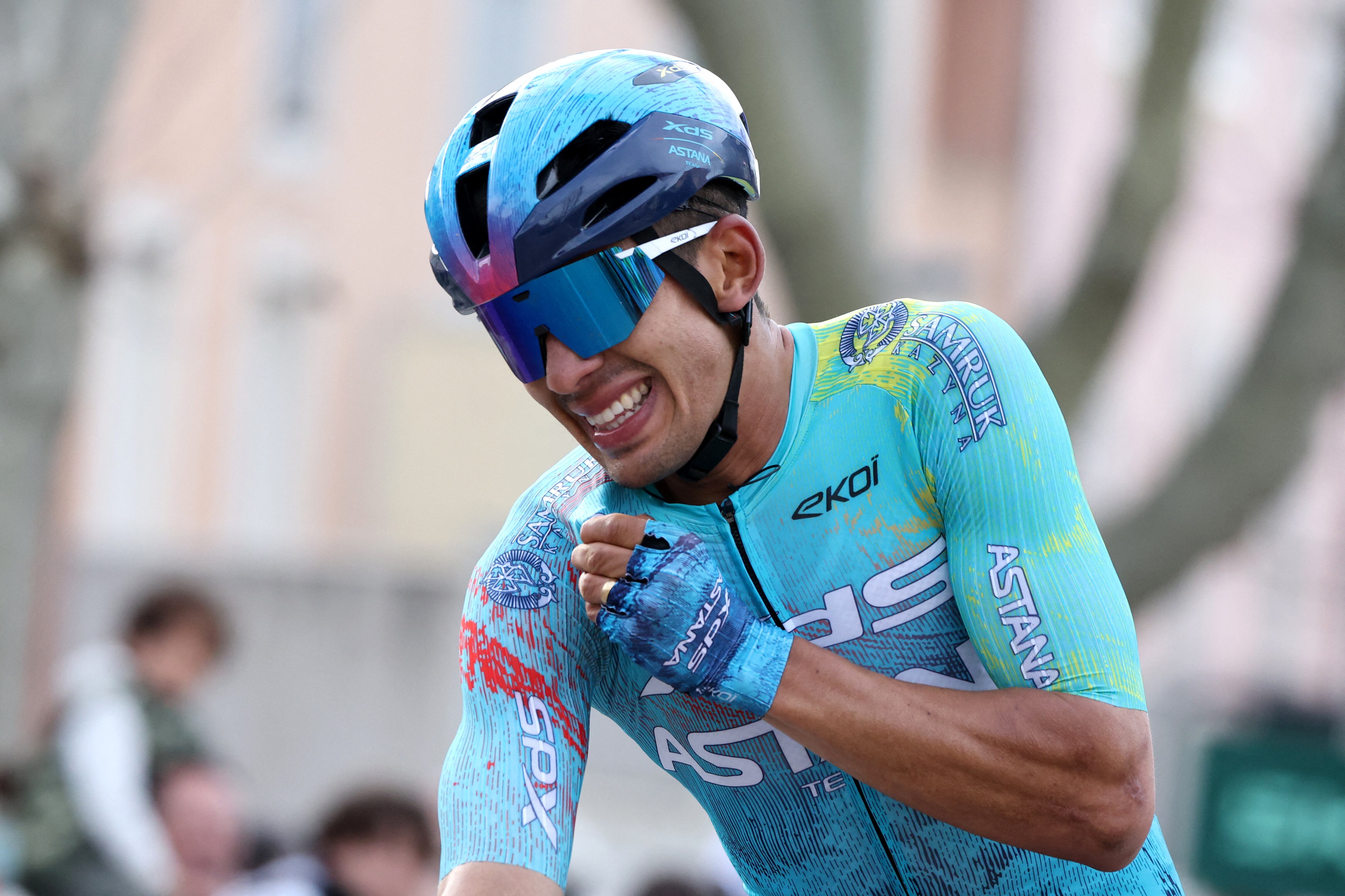 Harold Tejada, del XDS Astana, quien ganó la etapa 6 de la París-Niza en 2026