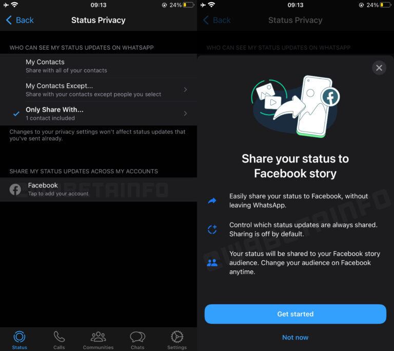 Actualización de WhatsApp deja compartir los estados como stories en Facebook.
