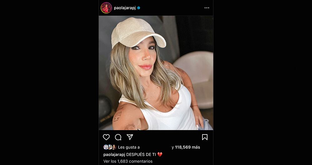 Paola Jara, cantante y empresaria colombiana. 