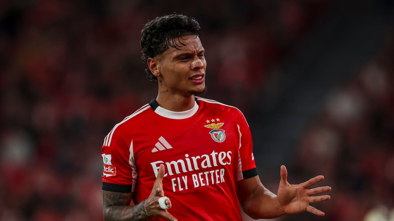 Richard Ríos durante un partido con el Casa Pia.