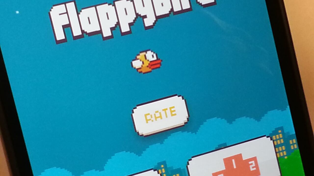 Una vista del juego 'FlappyBird', abierto en un iPhone. (Foto de Martin Keene/PA Images vía Getty Images)
