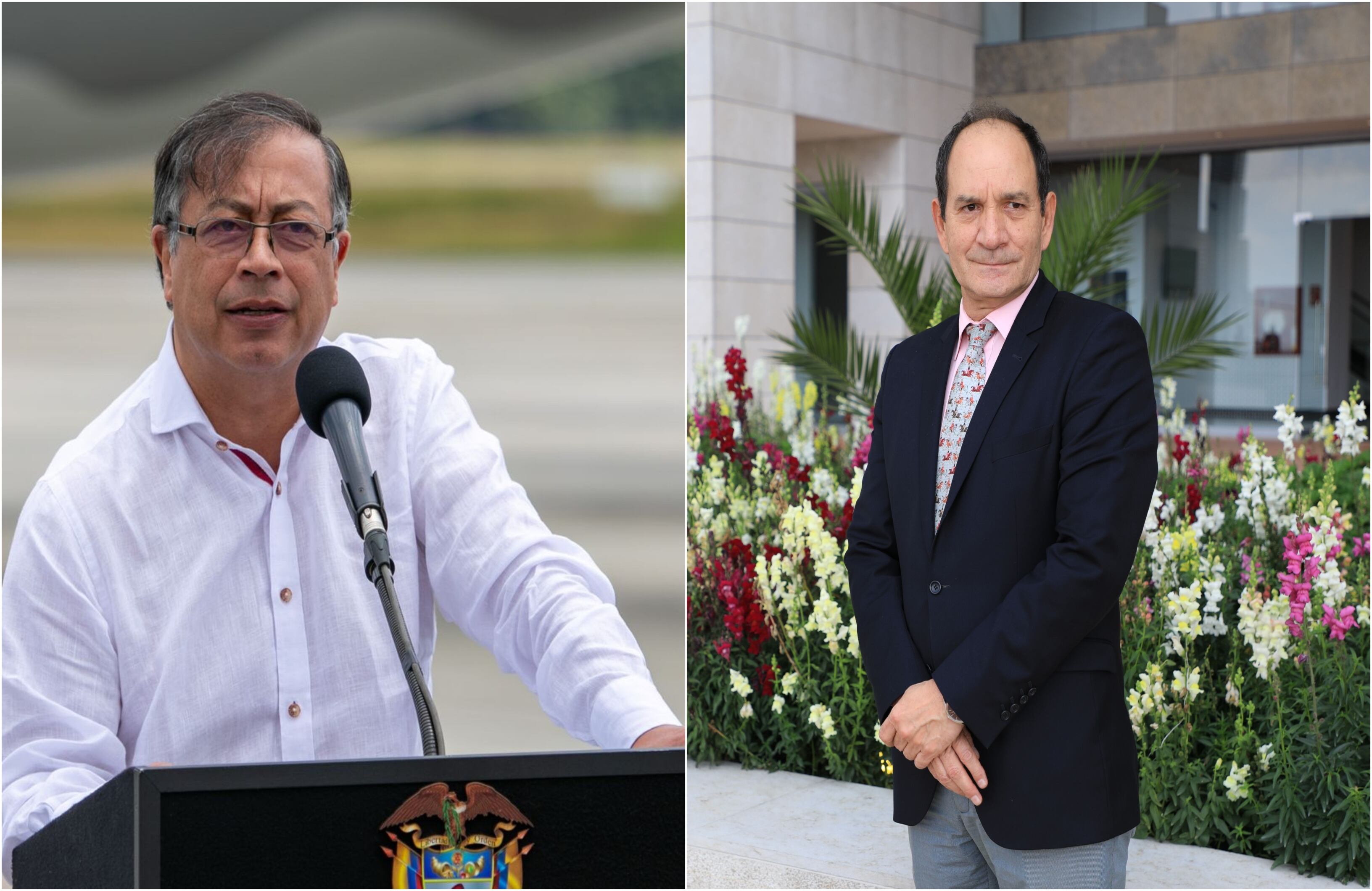 Presidente Gustavo Petro y el exmagistrado Juan Carlos Henao