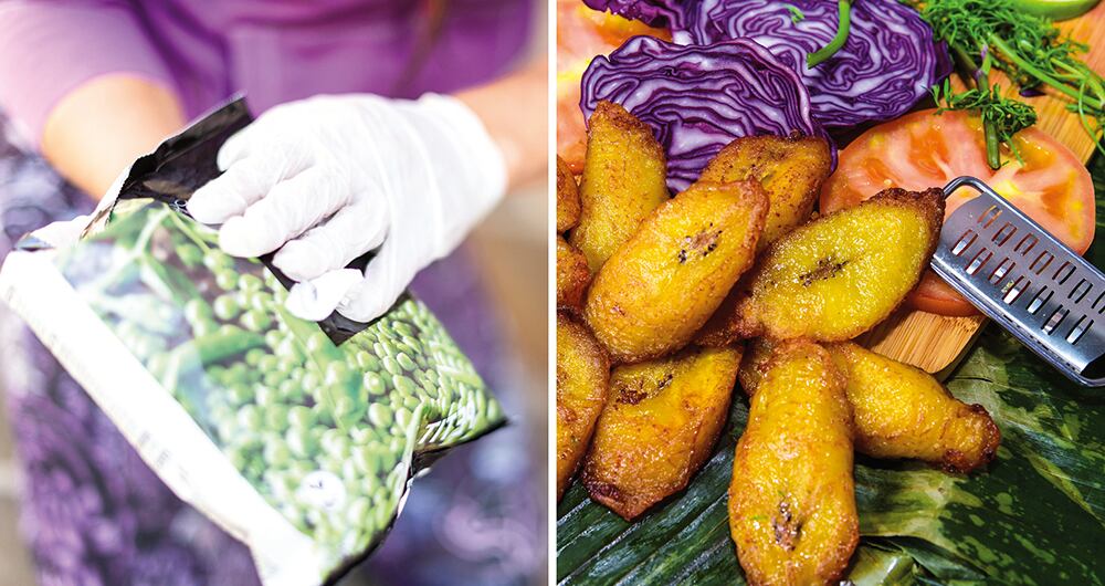 Empresas como Green Ground usan tecnología para madurar plátanos, fritarlos y ultracongelarlos, al punto que cuando se van a consumir parecen estar recién fritos o asados.