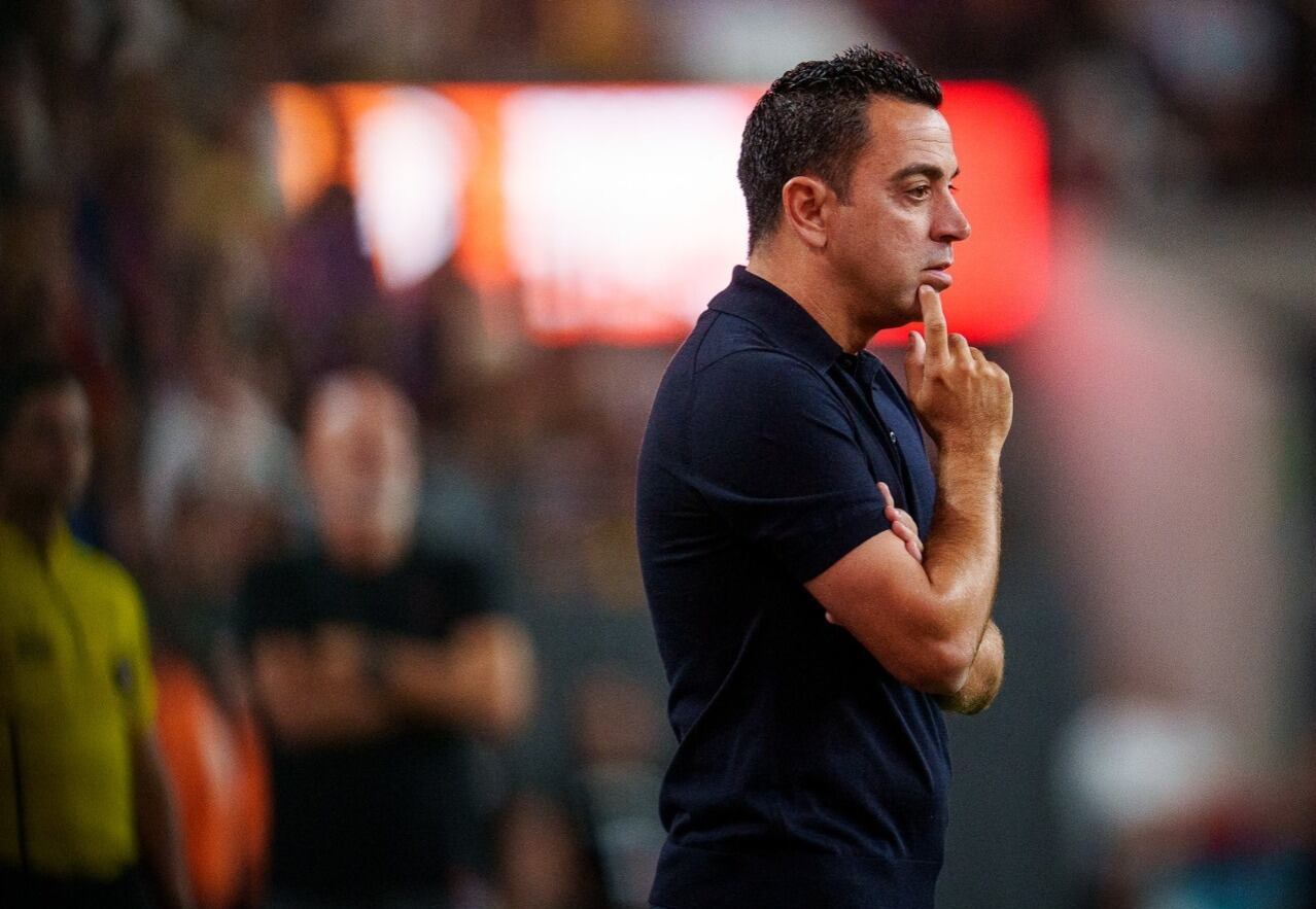 Xavi Hernández en la pretemporada del Barcelona.
