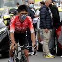 Nairo quintana del Arkea Samsic en la salida de Perros Guirec