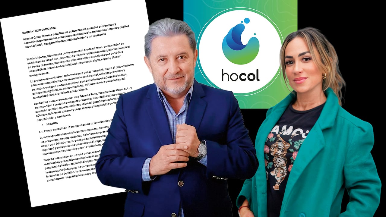Luis Eduardo Parra, presidente de Hocol y Yamile Ordóñez, alta funcionaria de la compañía.