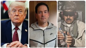 Donald Trump, Marco Rubio y Nicolás Maduro