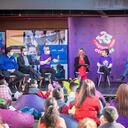 Alcaldesa Claudia López en el regreso del 100 por ciento de la presencialidad a los colegios públicos de Bogotá.