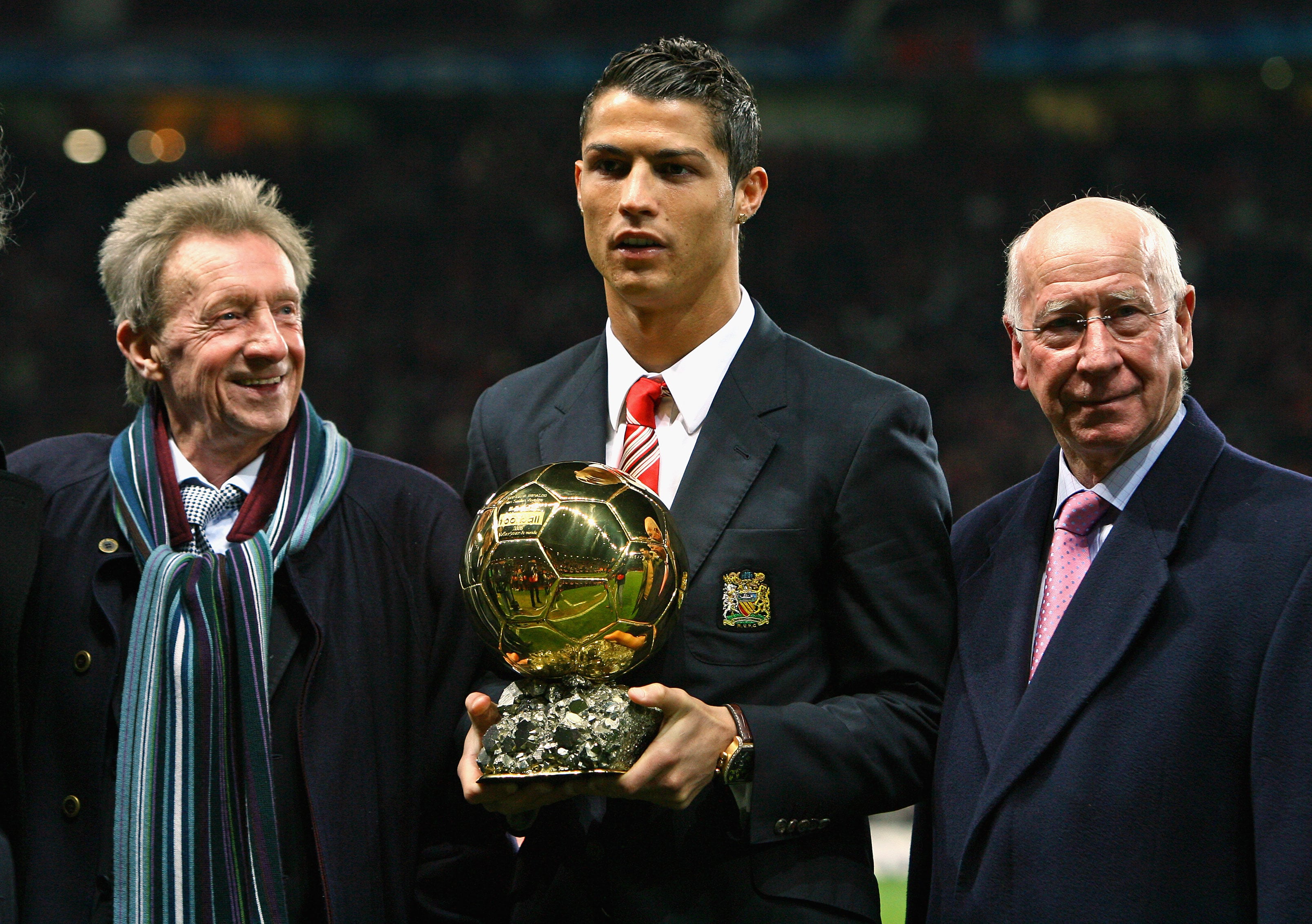 Cristiano Ronaldo cuando ganó el Balón de Oro 2008, jugando para Manchester United.