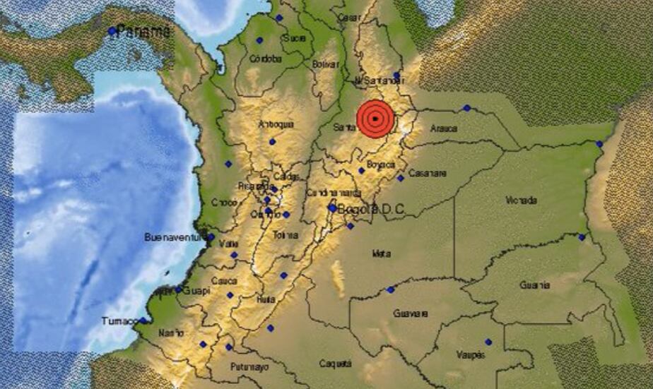 Temblor en Colombia el domingo 6 de julio.