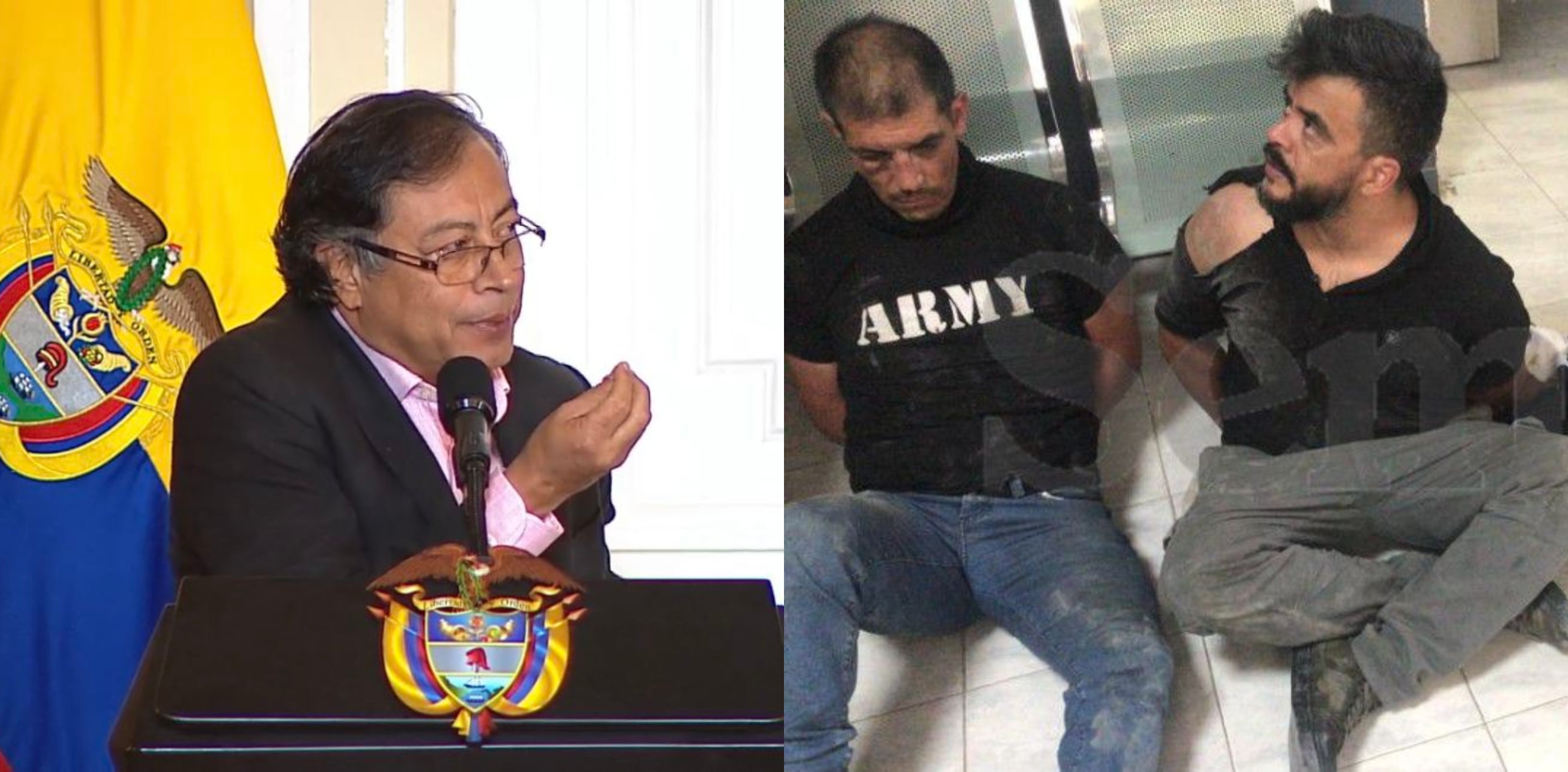 Gustavo Petro y exmilitares colombianos detenidos en Haití