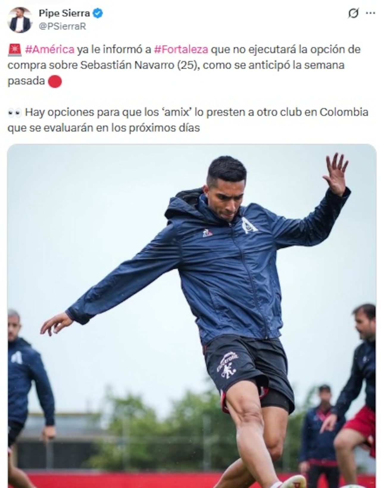 Pantallazo X: @PSierraR