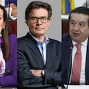 Los exministros de Salud, de izquierda a derecha, Carolina Corcho, Alejandro Gaviria y Fernando Ruiz.