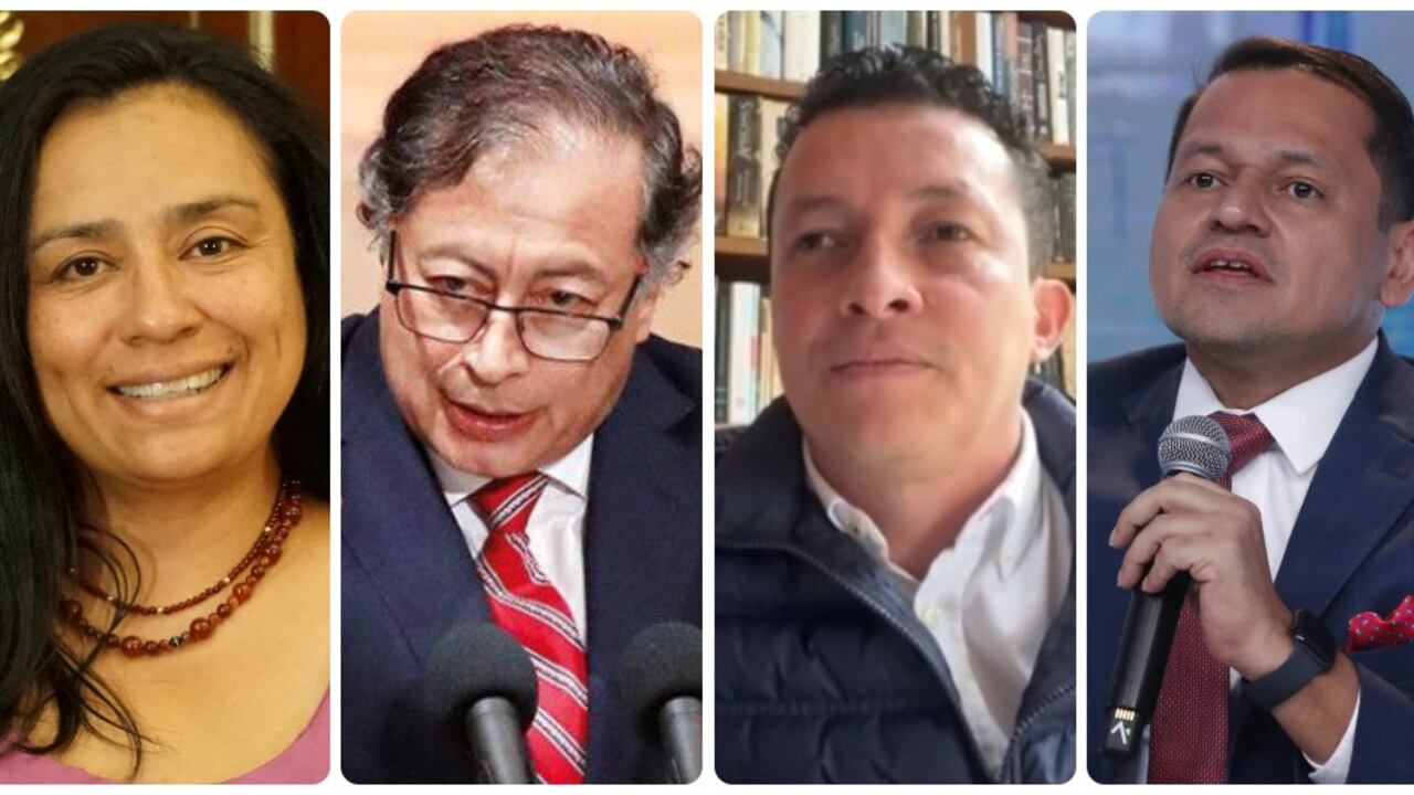 Carmen Ramírez, Gustavo Petro, Alejandro Toro y Alejandro Ocampo.