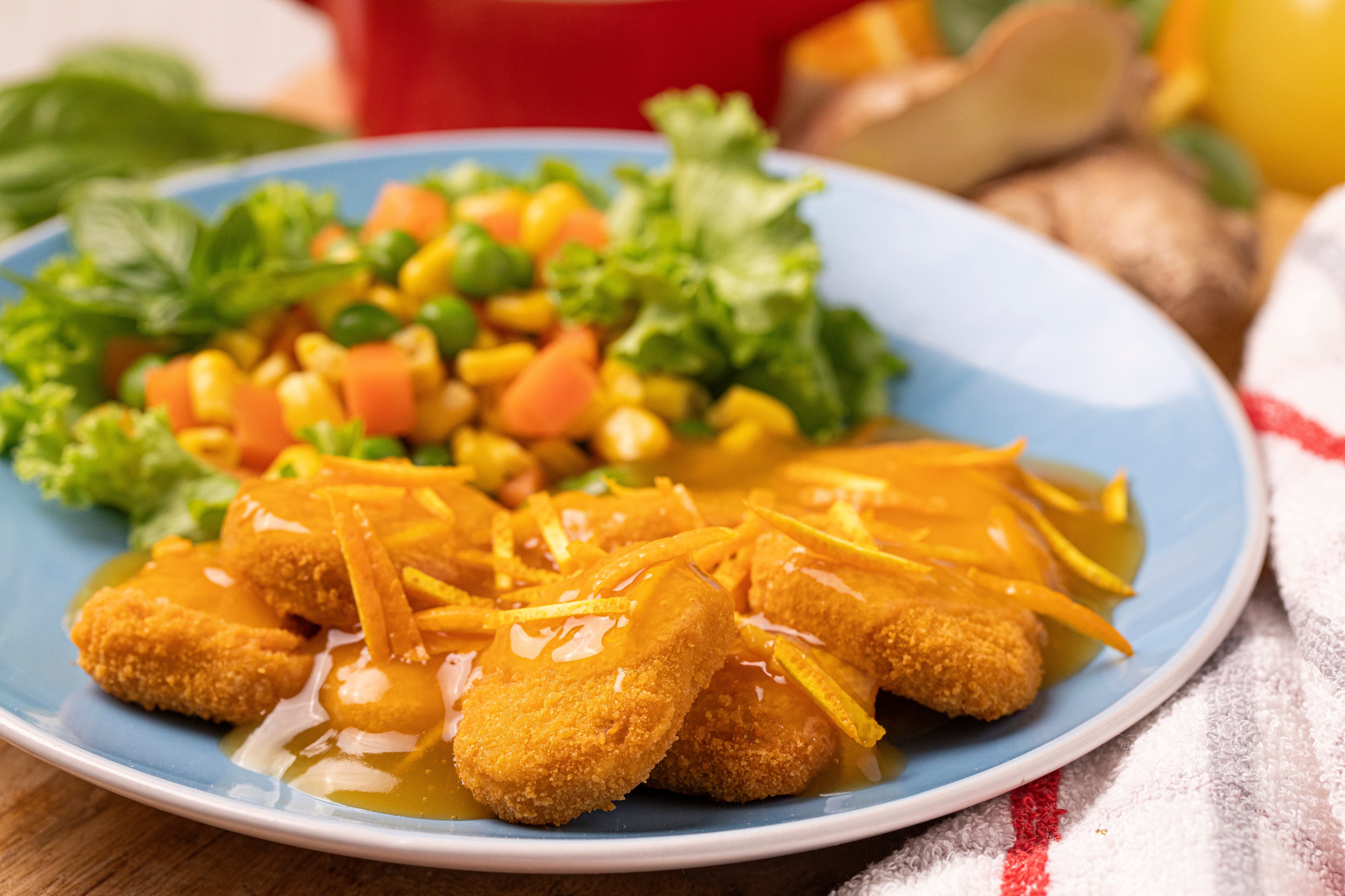 Nuggets de pollo Zenú a la naranja