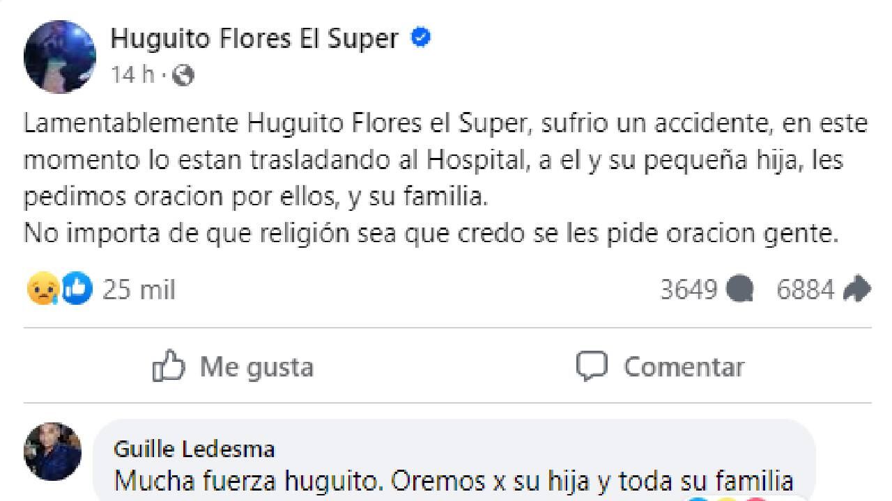 En el Facebook del artista habían pedido oración por él.