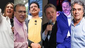 Paloma Valencia, Roy Barreras, Iván Cepeda, Clara López, Abelardo de la Espriella y Sergio Fajardo, candidatos a la Presidencia.