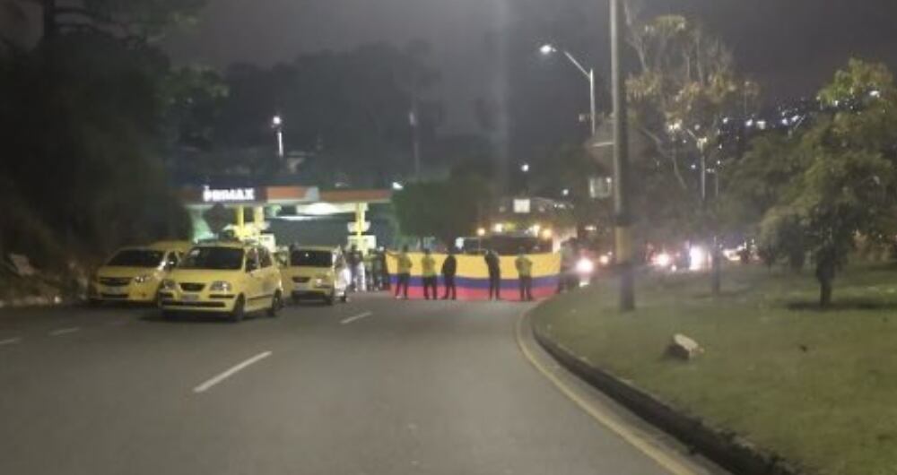 Paro de taxistas en Medellín.