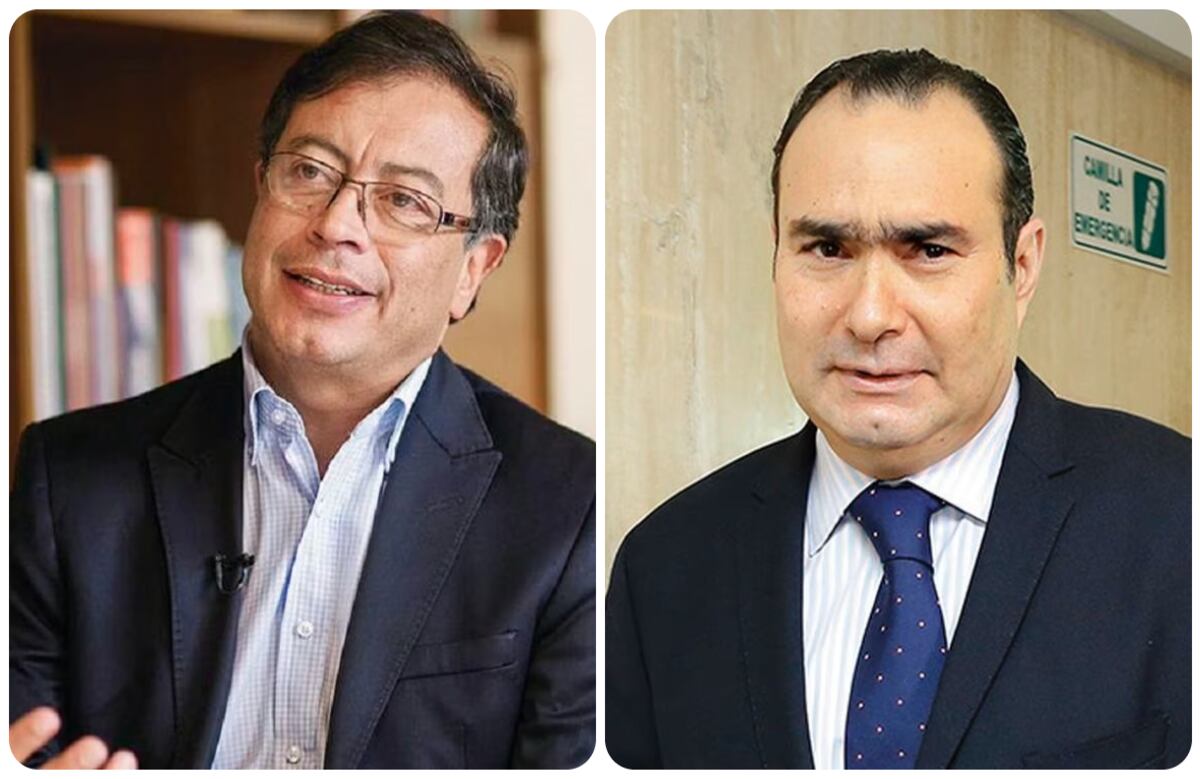 Presidente Gustavo Petro y exmagistrado Jorge Pretelt.