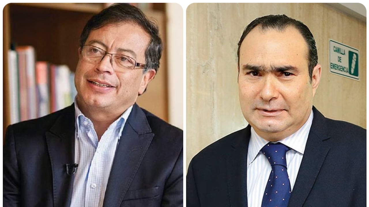Presidente Gustavo Petro y exmagistrado Jorge Pretelt.