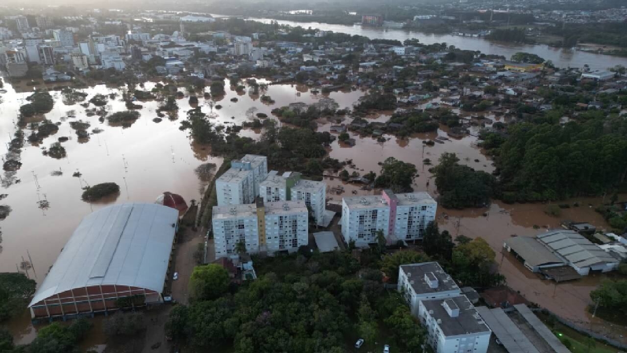 Consecuencias del paso de un ciclón por  Rio Grande do Sul, Brasil.