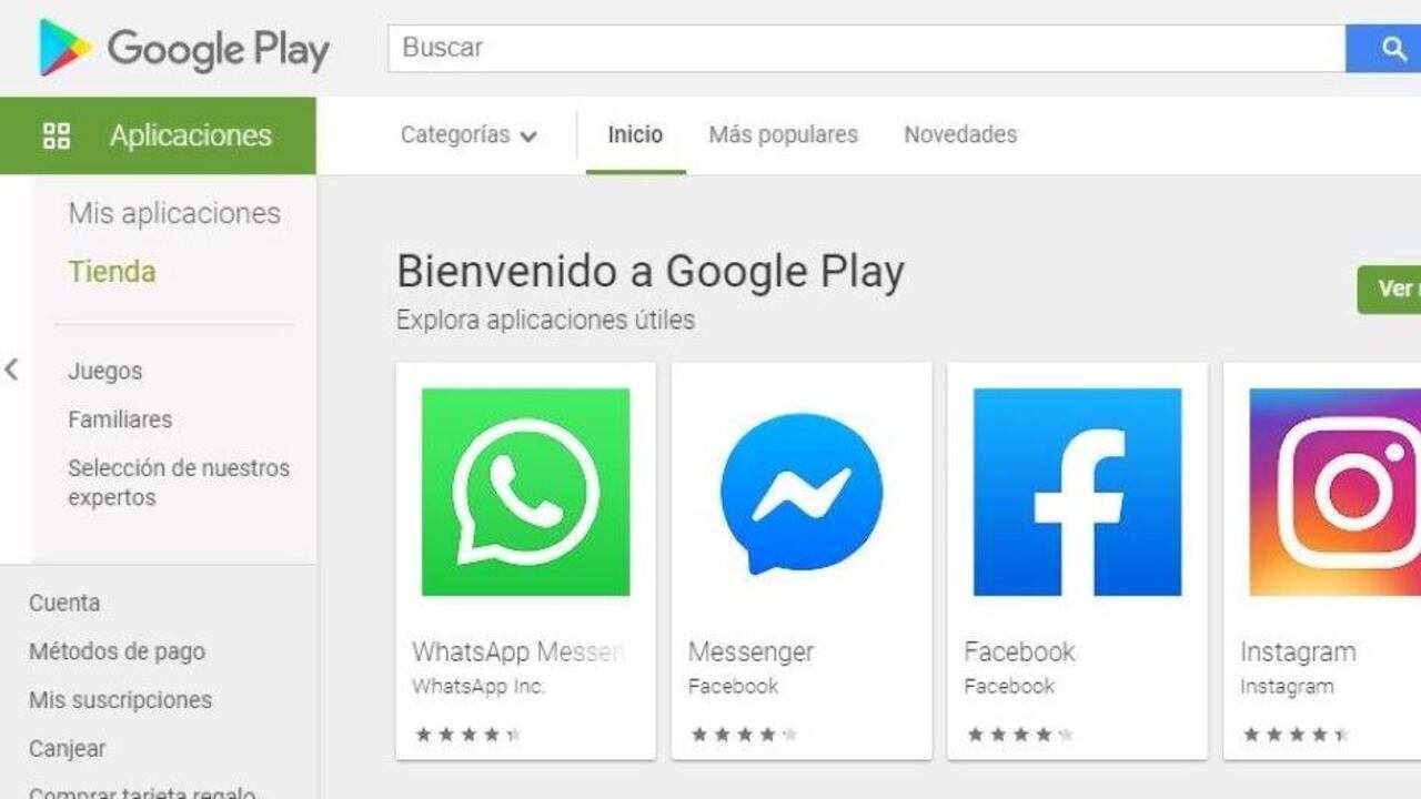 Tienda de aplicaciones de Google Play.