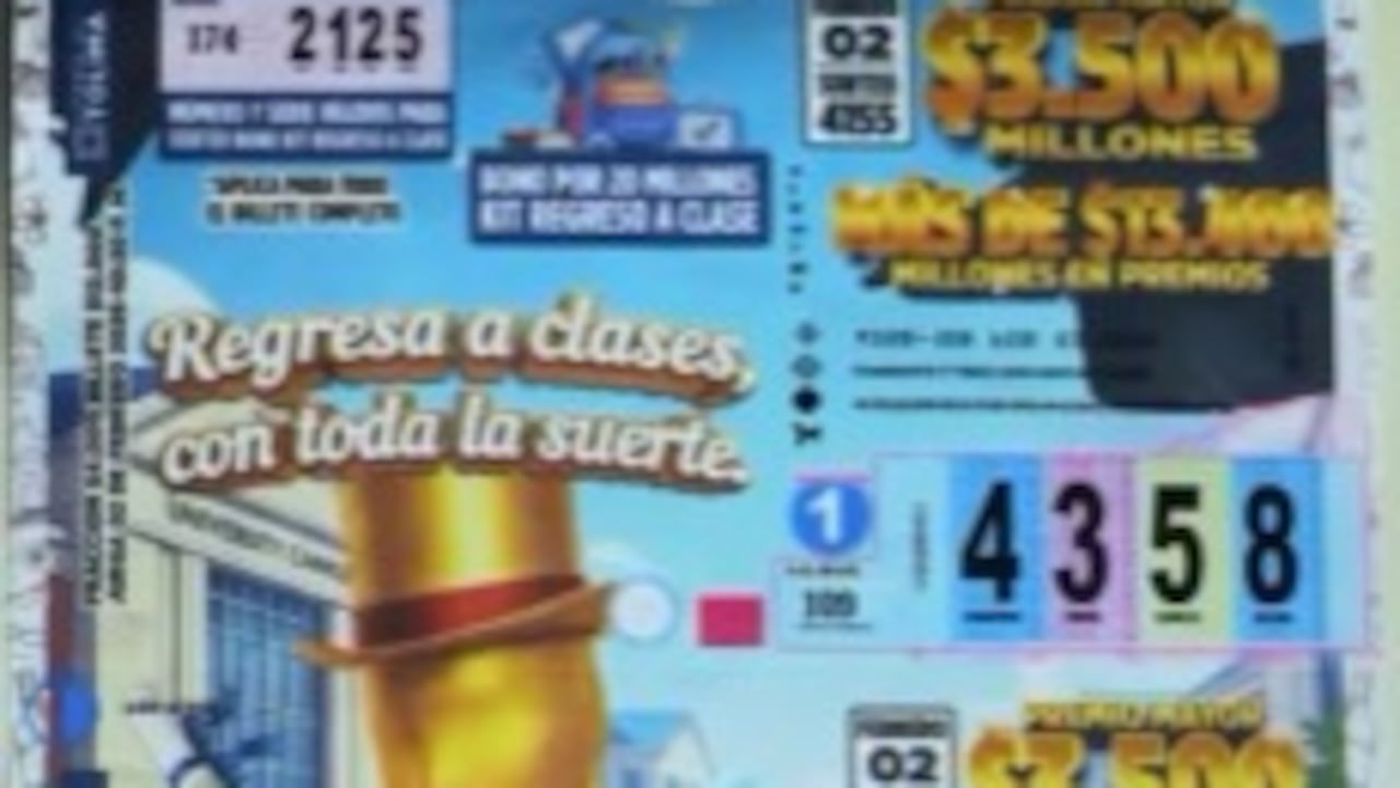 Sorteo 4155 de la Lotería del Tolima