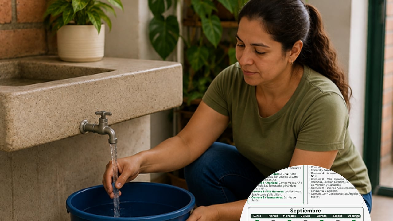 Calendario de cortes de agua en Medellín.