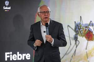 Ministro de Salud, Guillermo Alfonso Jaramillo Martínez ofreció una rueda de prensa sobre el aumento de casos de fiebre amarilla.