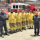 Bogotá envía apoyo a Villa de Leyva para sofocar grave incendio en cerro San Marcos.