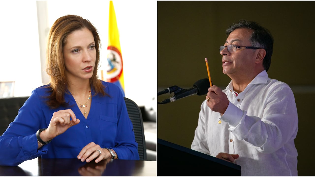 Presidente Gustavo Petro y la presidenta de Aliadas María Claudia Lacouture