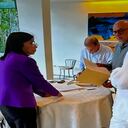 En la imágen se puede ver a la vicepresidenta Delcy Rodríguez, el presidente de la Asamblea, Jorge Rodríguez y Edmundo González