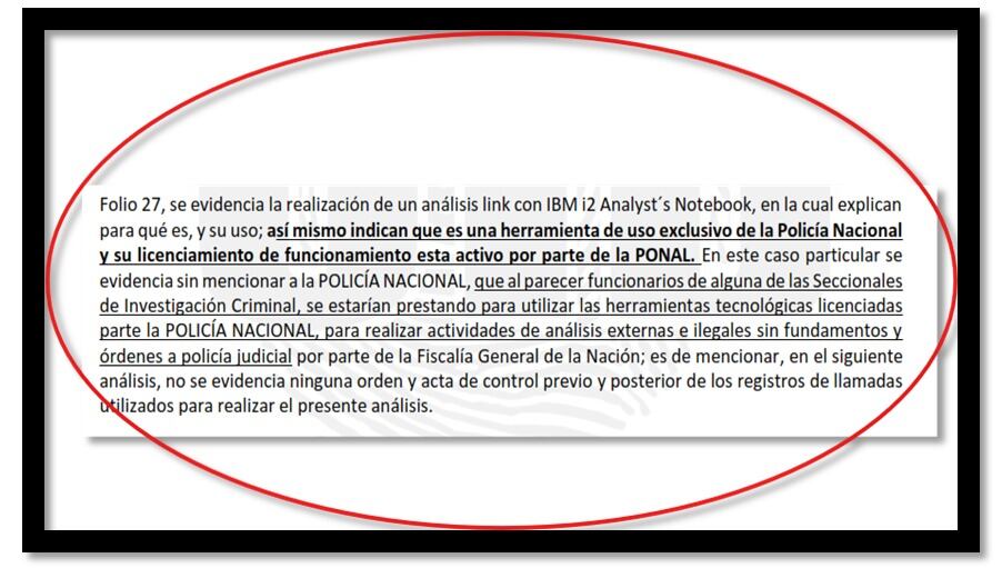De acuerdo con la investigación, también se habría entrado de forma ilegal, y aparentemente con apoyo de un funcionario de la policía para obtener el registro de llamadas de Sneyder Pinilla.
