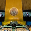 El primer ministro de Haití, Ariel Henry, pronuncia un discurso ante la 78va sesión de la Asamblea General de Naciones Unidas, en la sede de Naciones Unidas, el viernes 22 de septiembre de 2023. (AP Foto/Craig Ruttle)