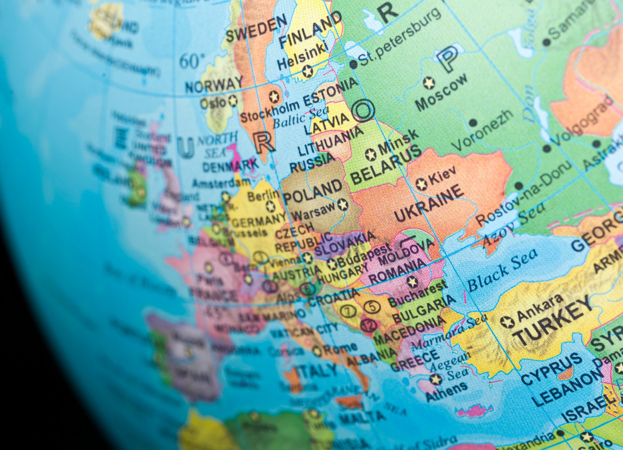 El mapa que muestra la cercanía de Lituania con Rusia