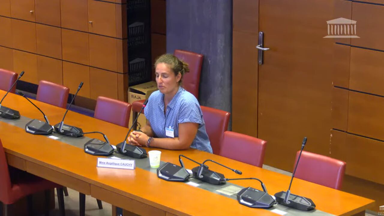 Angélique Cauchy relatando los momentos cuando fue abusada por su entrenador.