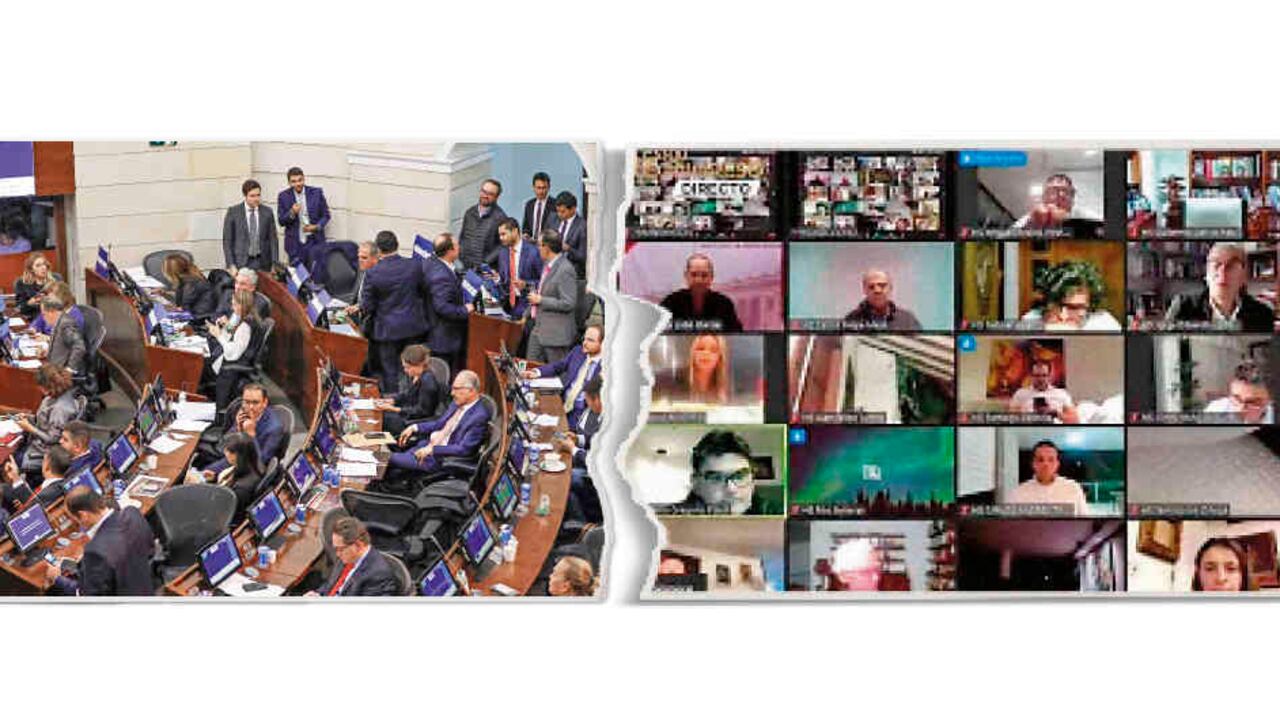 Congreso de la República en sesiones virtuales.