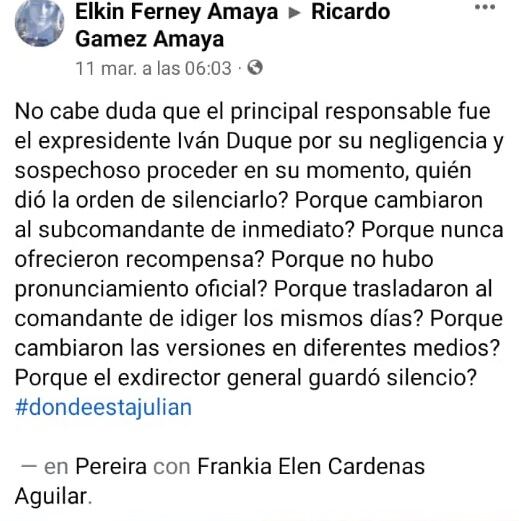 El hecho se registró el 2 de junio de 2022 en la ciudad de Pereira