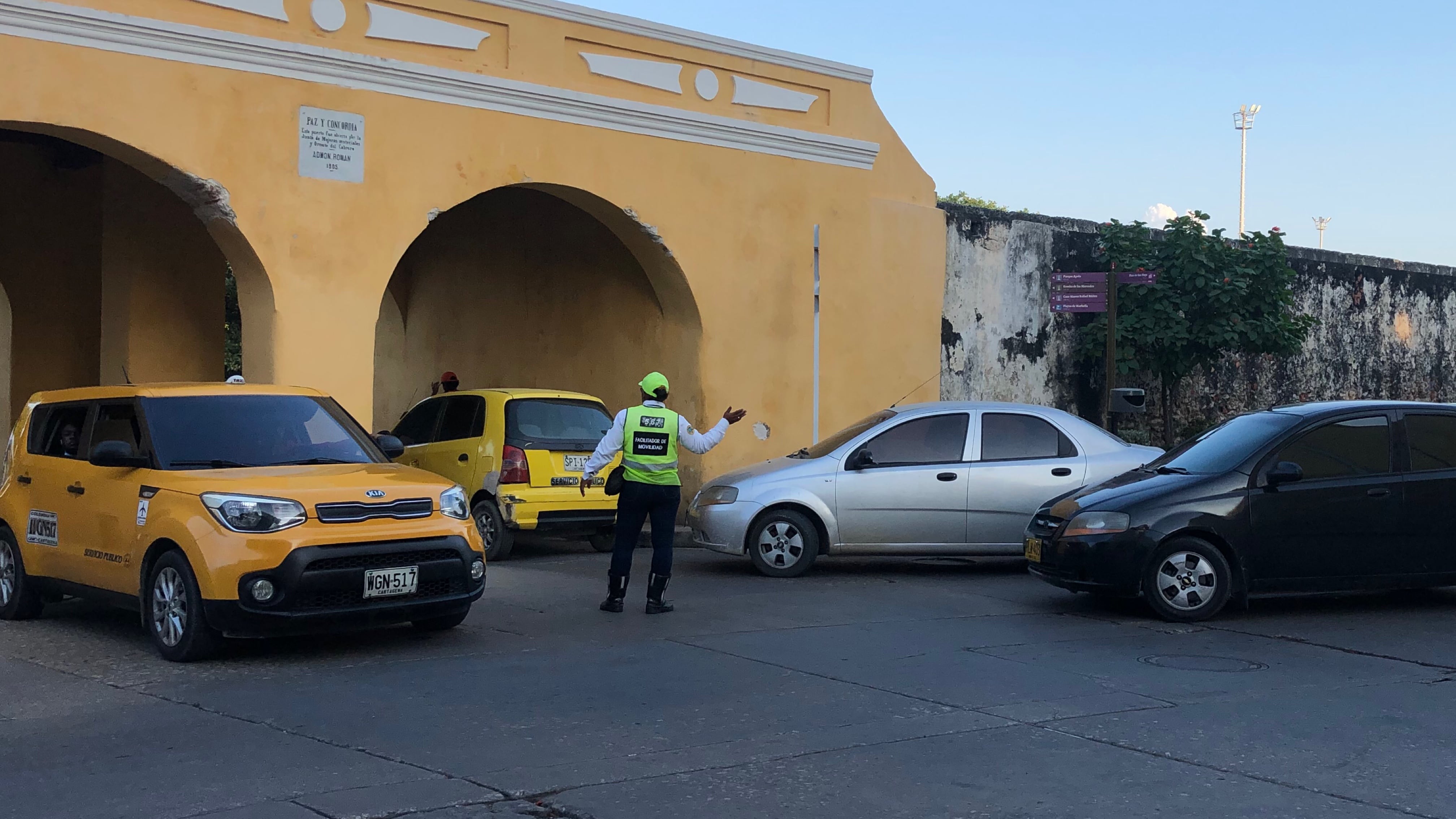 Movilidad Cartagena - Facilitadora de Tránsito en el Boquetillo de San Diego, Centro Histórico de Cartagena.