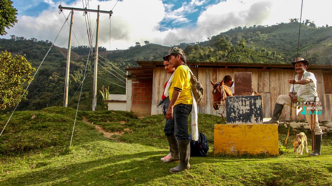 Campesinos de la vereda Los Sauces, en Chaparral (Tolima), uno de los puntos más altos del Cañón de Las Hermosas.