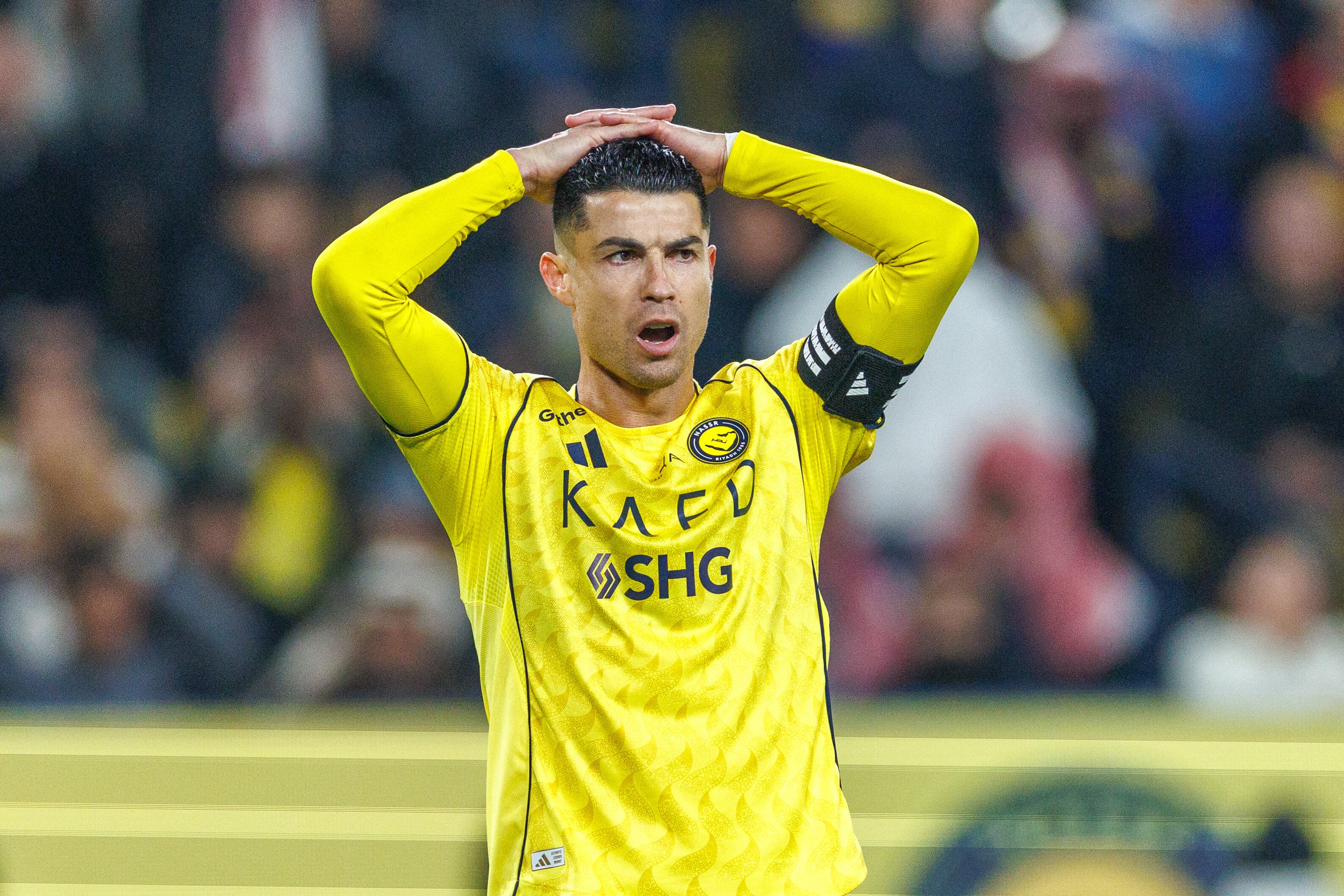 RIYADH, SAUDI ARABIA - JANUARY 26: Cristiano Ronaldo of team Al-Nassr FC during the Saudi Pro League game between Al Nassr and Al Taawoun at Al Awwal Park on January 26, 2026 in Riyadh, Saudi Arabia. (Photo by Abdullah Ahmed/Getty Images) (Photo by Abdullah Ahmed / GETTY IMAGES EUROPE / Getty Images via AFP)