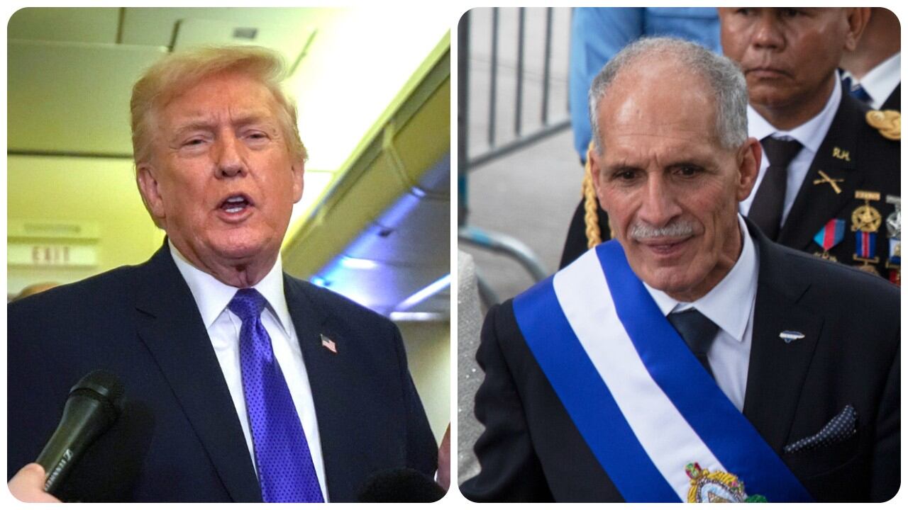 El presidente de EE.UU., Donald Trump, y el mandatario de Honduras, Nasry Asfura.
