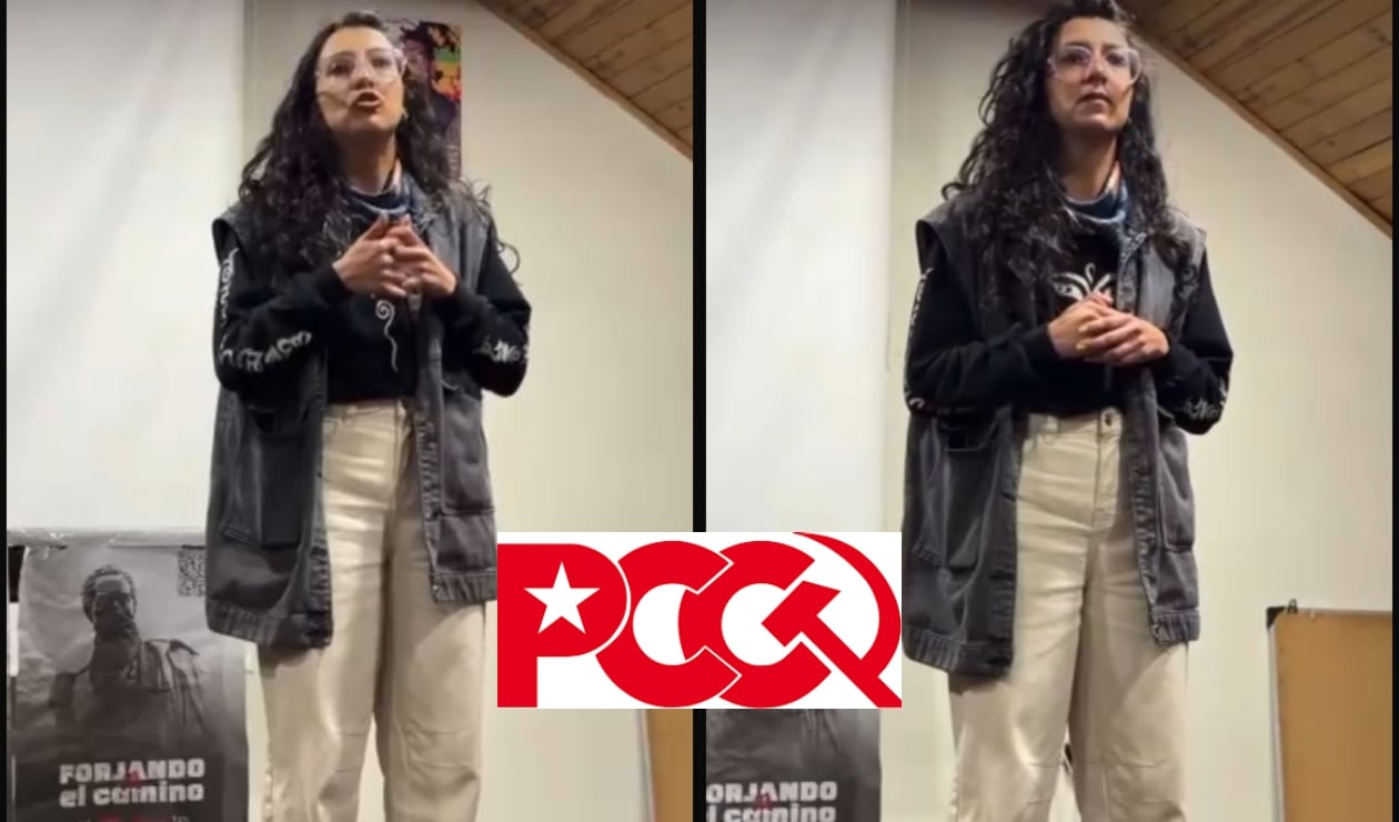 Viviana Carmona, quien se identifica como la secretaría política de la Juventud Comunista de Colombia, fue la encargada de lanzar la advertencia.