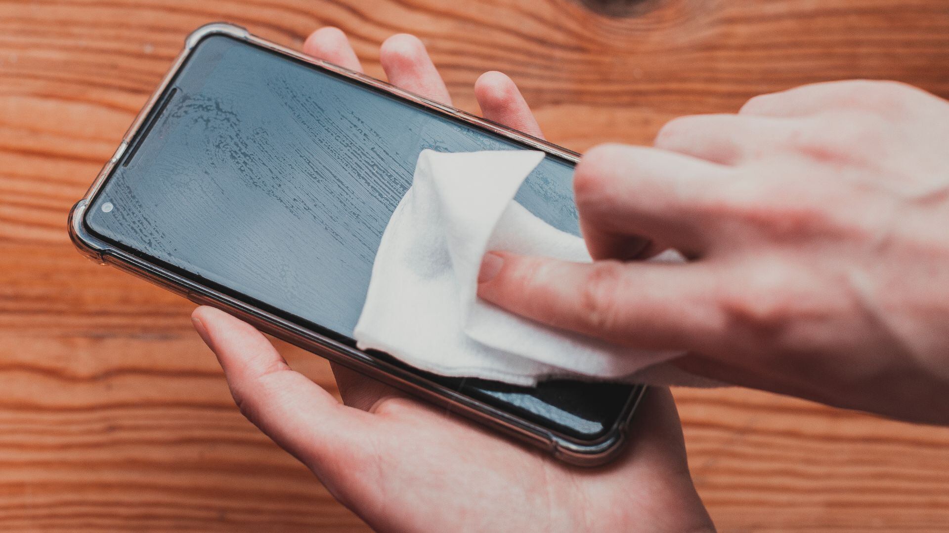 La superficie de un teléfono puede albergar miles de microorganismos.