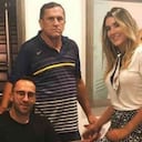 Don Hernán con sus hijos David y Daniela Ospina.