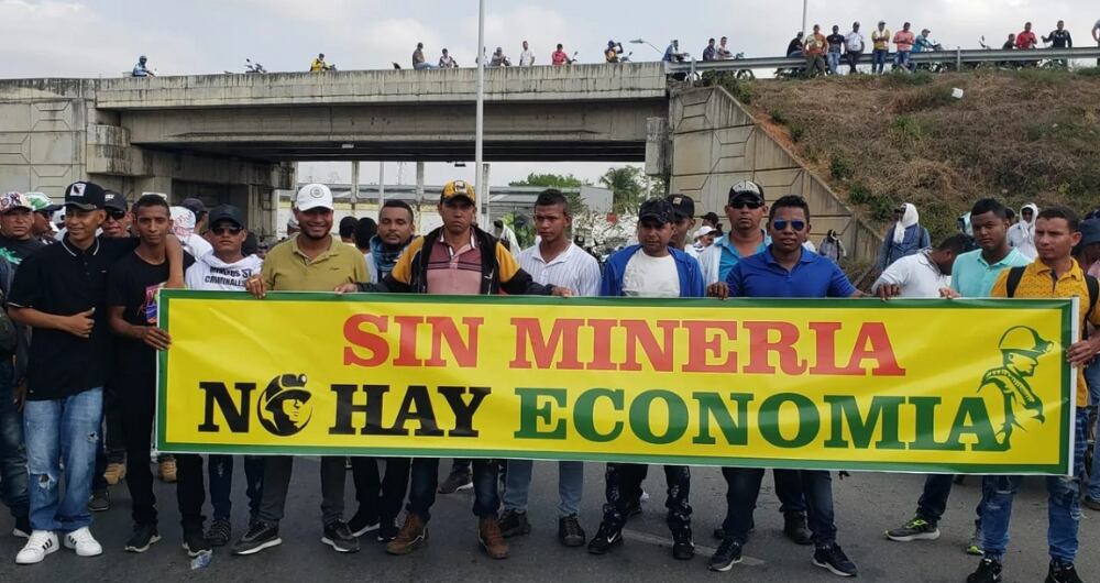 Paro de mineros en el Bajo Cauca de antioqueño.