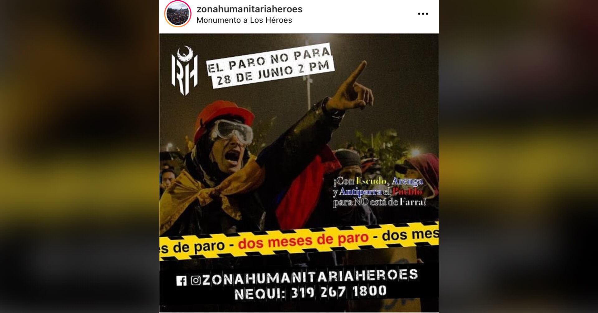 Paro nacional 28 de junio de 2021 Portal de Los Héroes (Bogotá)