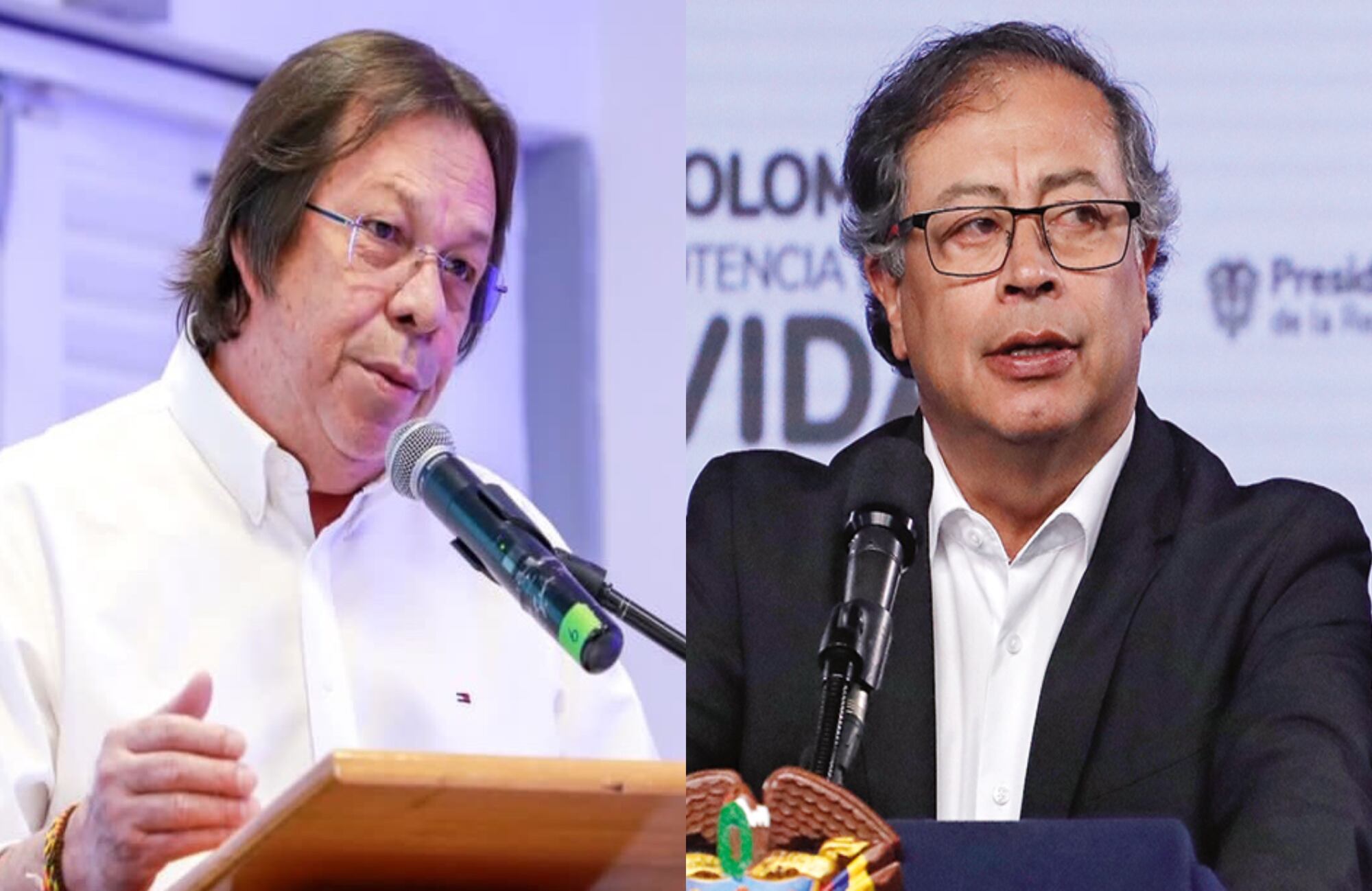 César Lorduy y Gustavo Petro.