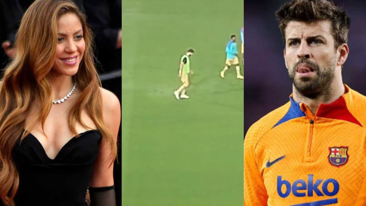 Piqué estuvo cabizbajo mientras sonaba ‘Te Felicito’